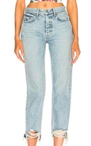 GRLFRND Helena High Rise Waisted Straight Leg Mom Jeans