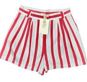 Urban Renewal Vintage Jones New York High-Waist Striped Summer Shorts