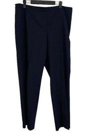 BOSS by Hugo Boss Pants Size 14 Navy Stretch Virgin Wool Blend Tapered Slim Leg