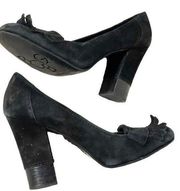 Bcbgirls Indiana Suede Womens Block Heeled Shoes 7.5