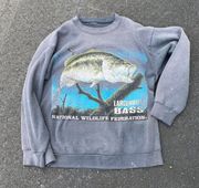 Vintage Bass Fishing Nature Sweatshirt 