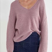 Urban Outfitters  Mauve Coconut Reversible V Neck Sweater