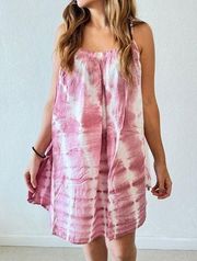 One size fits all Rose tie dye beachwear- Halter Dress