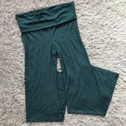 Soft Lounge Fold Over Pant in Teal XL