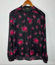 Sam Edelman Floral Long Sleeve Blouse Small