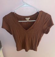 Brown V Neck