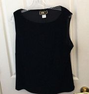 Ladies r& k evening stretch velvet tank top 14w