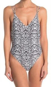 Kendall + Kylie Snake Print One Piece Swimsuit Size Small