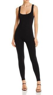 Naked Wardrobe Black Scoop Neck Racerback Jumpsuit L