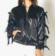 NWT Ro and De Satin Bow Sleeve Jacket