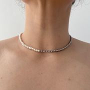 Pearl Asymmetric Stainless Steel Necklace