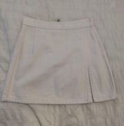 Princess Polly white denim zip skirt