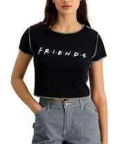 Love Tribe Juniors' Friends Graphic-Print T-Shirt in Black Size Large NWT