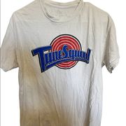 Space jam white short sleeve tune squad shirt size medium