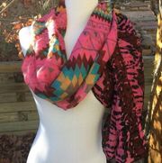 Tribal Chevron Multi Color Ready To Wear Scarf