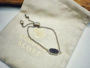 Kendra Scott  Elaina Druzy Silver Adjustable Chain Bracelet