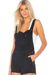 Vintage Canvas Crossback Shorteralls in Vintage Black Chaser Color Vintage Black