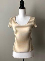 American Eagle  | Striped Fitted Scoop Neck T-shirt