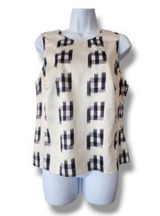 Giorgio Armani Ivory & Black Printed Blouse Women's Size Medium