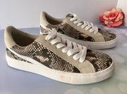 Snake Print Sneakers, Size 9 1/2