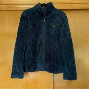 Pendleton Wool Blend Navy Fuzzy Teddy Sherpa Zip Up Jacket Size Large