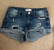 Low Rise Shortie Jean Shorts