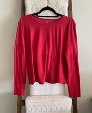 NWOT  Red Featherweight Daydreamer Pullover Long Sleeve Tee