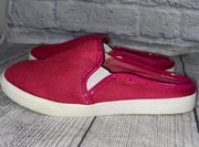 slip on sneakers pink w/white soles sz 7 women