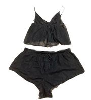 Gothic Laced Victorias Secret Cami and Shorts Set