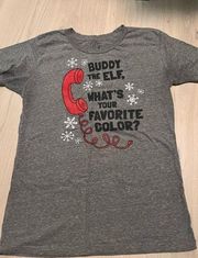 “BUDDY THE ELF WHATS YOUR FAVORITE COLOR?” tee