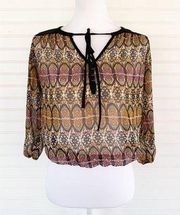 Lily Rose Sheer boho blouse