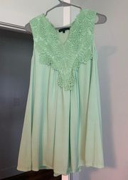 Mint Green embroidered dress. Size small.