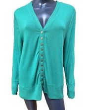 Zenana Outfitters Cardigan Kelly Green Snap Front  Women’s  Size 1X