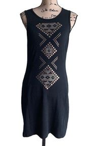 Forenza Aztec Design Sleeveless Black Dress