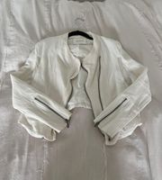 White Cropped Jacket 