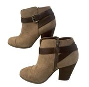 Carlos by Carlos Santana | brown and tank ankle booties size 7