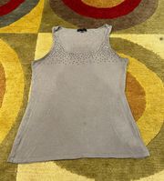 Gap y2k Vintage Retro 90’s Style Grey Sequin Tank Top Size Small