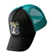 Urban Outfitters Def Leppard Hysteria Black and Teal Band Logo Adjustable Fitted Trucker Hat