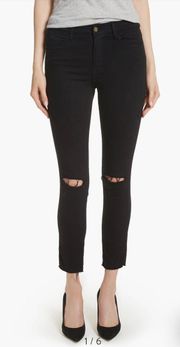 Le High Ripped Crop Skinny Jeans Women’s size 28