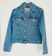 Hudson Denim Jean Trucker Style Medium Wash Jacket Size S/M