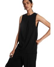 COS Sleeveless Crepe Top Black Size Medium