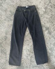 Black Asymmetrical Jeans