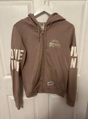 PINK Victorias Secret Taupe Hoodie