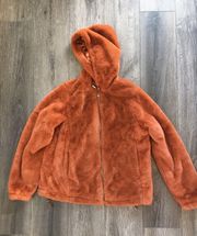 Jou JoyOrange fuzzy winter coat Velvety Inside