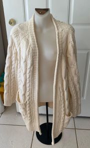 Med  Cream Cardigan