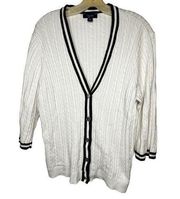 Vintage Chaps Cotton Cardigan Sweater