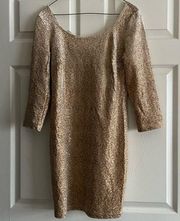 Mimi Chica gold velvet sequin dress