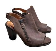 ✨ GENTLE SOULS BROWN LEATHER SAGE OPEN TOE BOOTIES SIZE 8