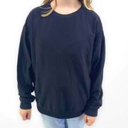 MICHAEL KORS Black Knit Long Sleeve Round Neck Sweatshirt