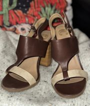 NEW Brown Classy Casual Strappy Sandal Heels